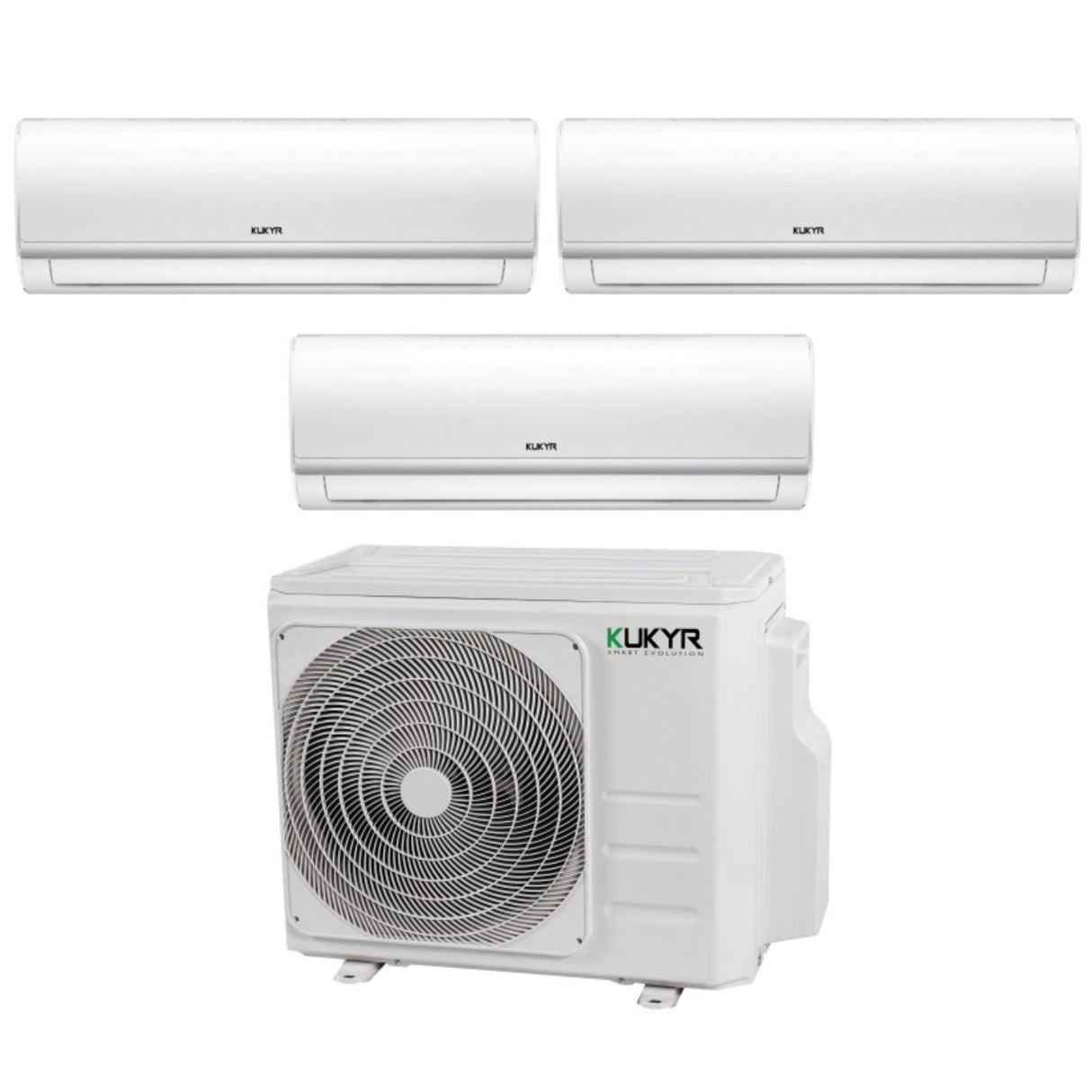 Kukyr Trial Split Inverter Airconditioning SPRING 9+9+9 serie met MULTI 3-21 R-32 Wi-Fi Optie 9000+9000