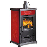 LA NORDICA EXTRAFLAME HOUTGESTOOKTE GIETIEZEREN KACHEL MOD. Rossella Plus Liberty 8 kW Bordeaux