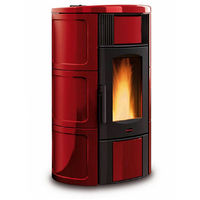 LA NORDICA EXTRAFLAME PELLET THERMO KACHEL MOD. ISIDE IDRO 2.0 19 KW BORDEAUX
