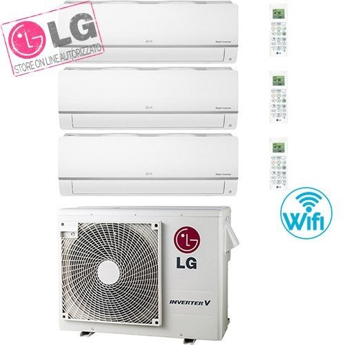 Airconditioner LG TRIAL SPLIT INVERTER Serie GRATIS 7+7+12 met MU3M19 UE0 7000+7000+12000