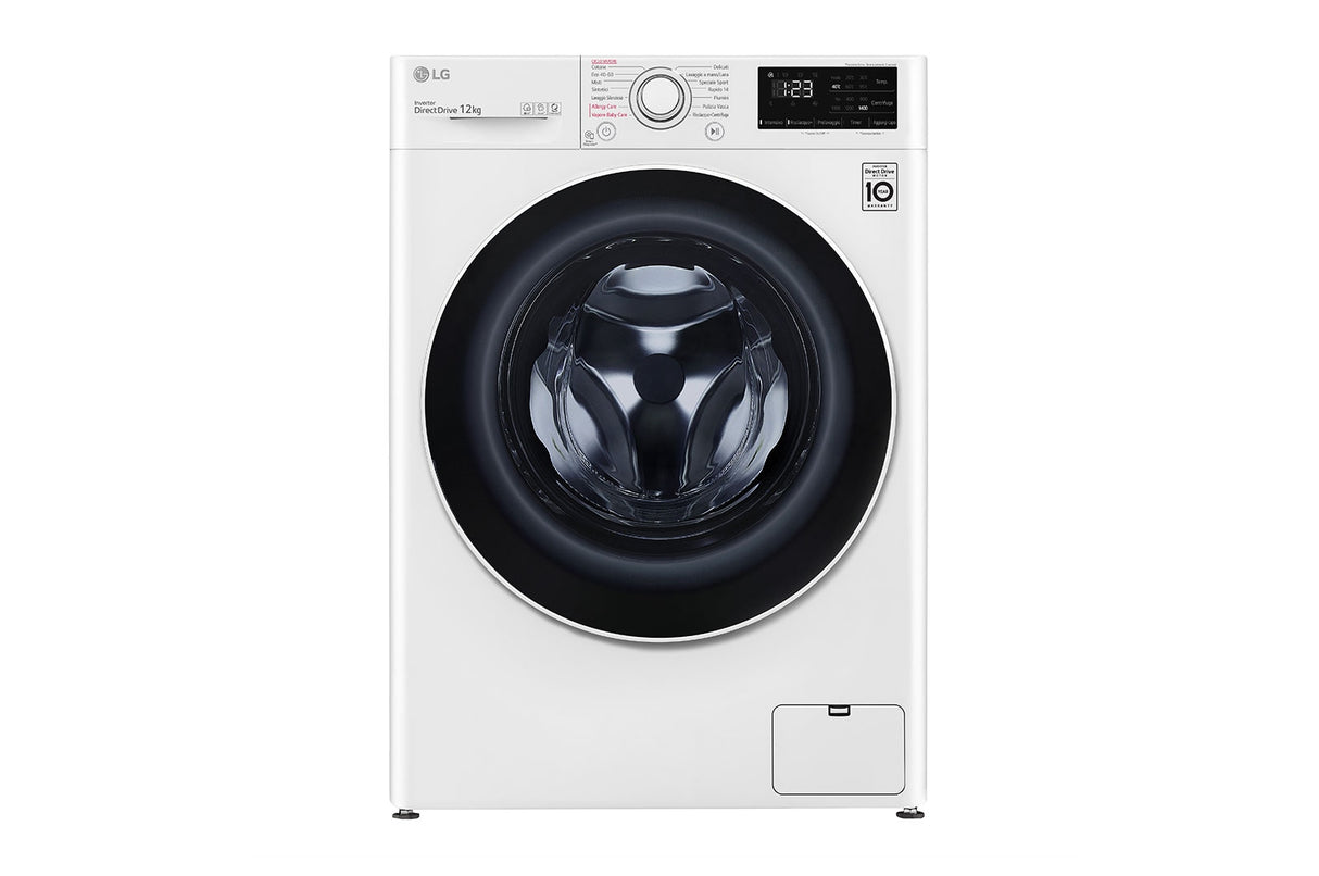 LG AI DDTM wasmachine 12 kg Energieklasse B Stoomreiniging F4WV312S0E