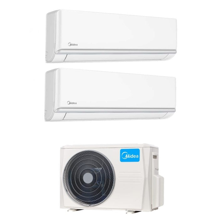 Airconditioner Midea Dual Split Inverter Elegance 9000+9000 met M2OH-14HFN8-Q R-32 Wi-Fi Optioneel 9+9