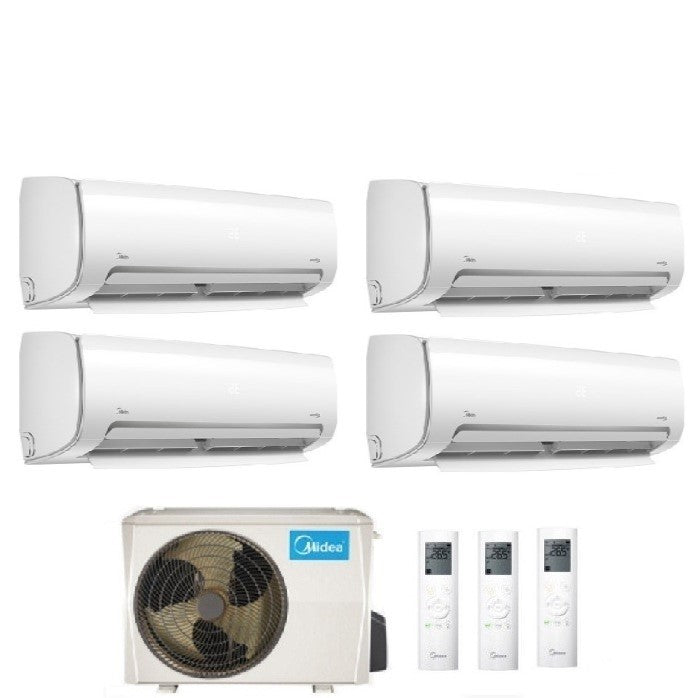 Airconditioner MIDEA Square SPLIT INVERTER-serie MISSION PRO 12+12+12+12 met M4O-36FN8 R-32 Wi-Fi OPTIONEEL 12000+12000+12000+12000