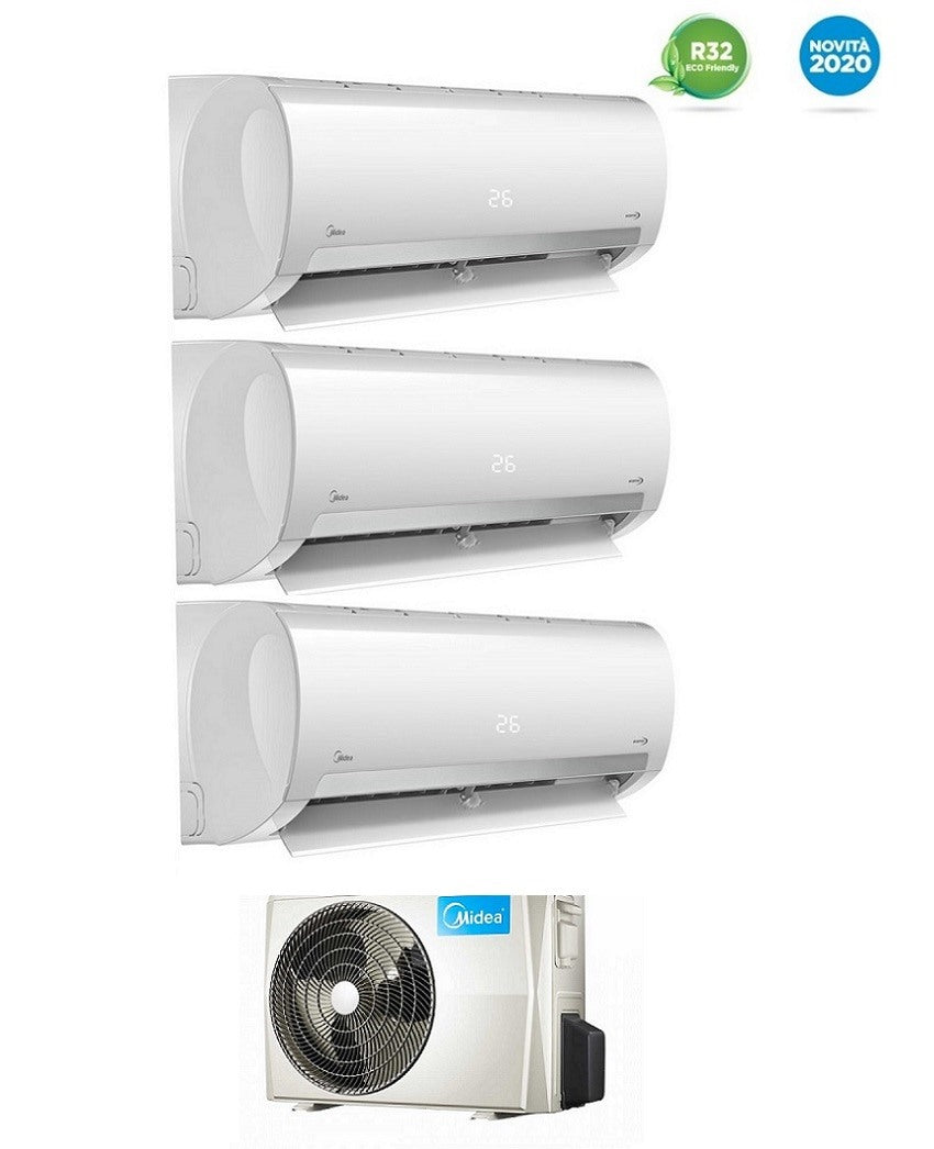 Midea Trial Split Inverter Airconditioner PRIME 9+9+9 serie met M3O-27NF8 R-32 9000+9000+9000 btu