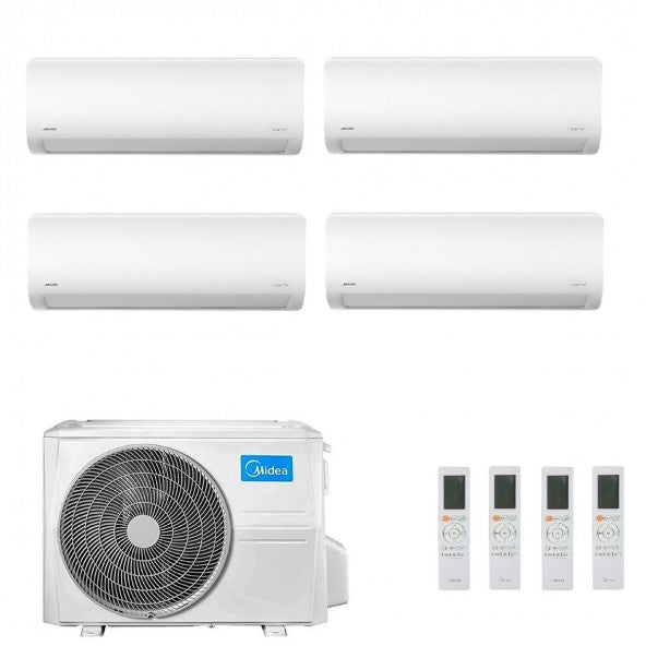 Airconditioner Midea Square Split Inverter Serie XTREME PRO GREEN 9000+9000+9000+9000 Btu met M4O-36 R-32 Wi-Fi geïnstalleerd
