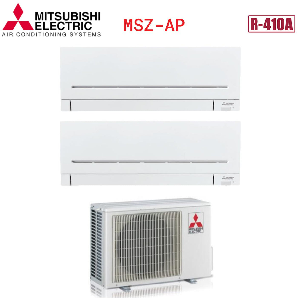 Mitsubishi Electric Airconditioner Dual Split Inverter AP-serie 7+15 MXZ-2D53VA2 R-410 Wi-Fi optioneel 7000+15000