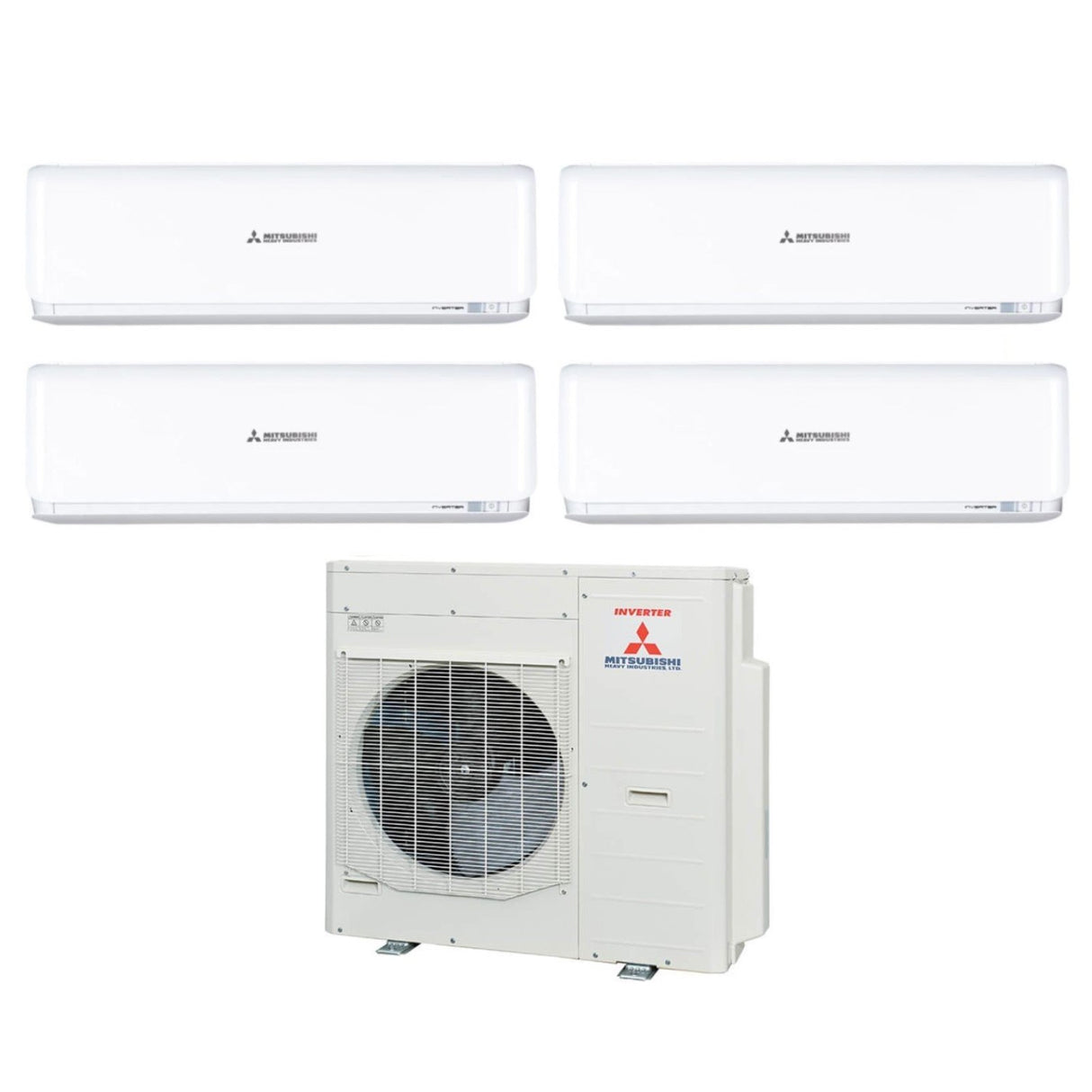 Airconditioner Mitsubishi Heavy Industries Square Split Inverter Serie KIREIA PLUS Wit 7+12+12+12 met SCM80ZS-W R-32 Wi-Fi Optioneel 7000+12000+12000+12000