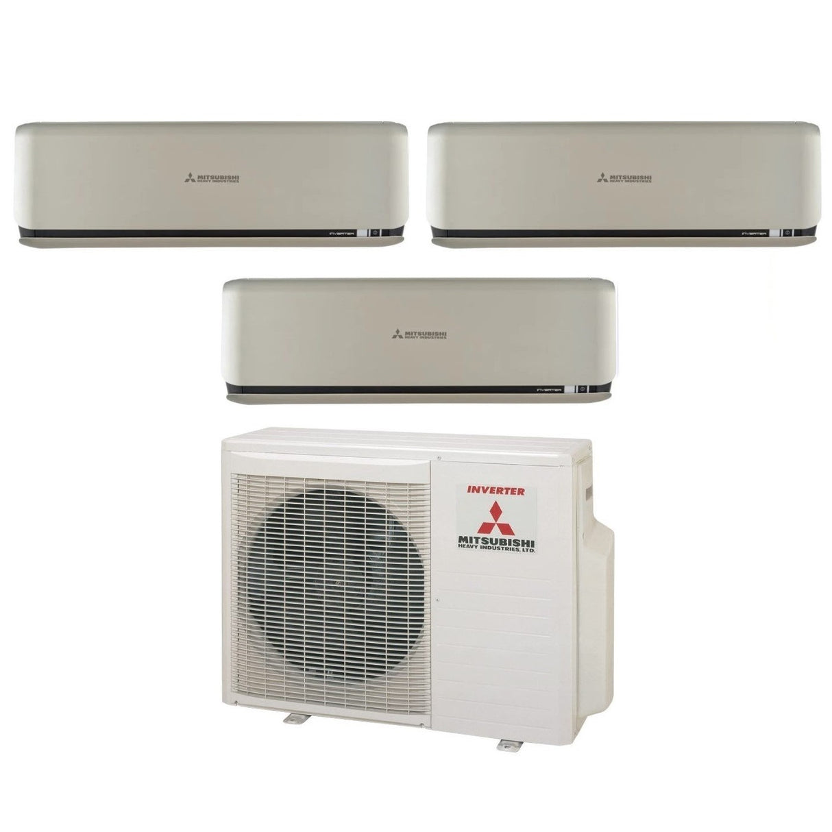 Mitsubishi Heavy Industries Trial Split Inverter Airconditioner KIREIA PLUS Titanium serie 7+9+12 met SCM60ZS-W R-32 Wi-Fi Optioneel 7000+9000+12000