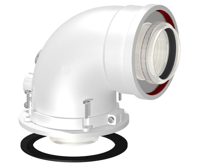 Startcurve Npe Coassial A 90 met witte inspectie Model 60/100 Code Kp391060100