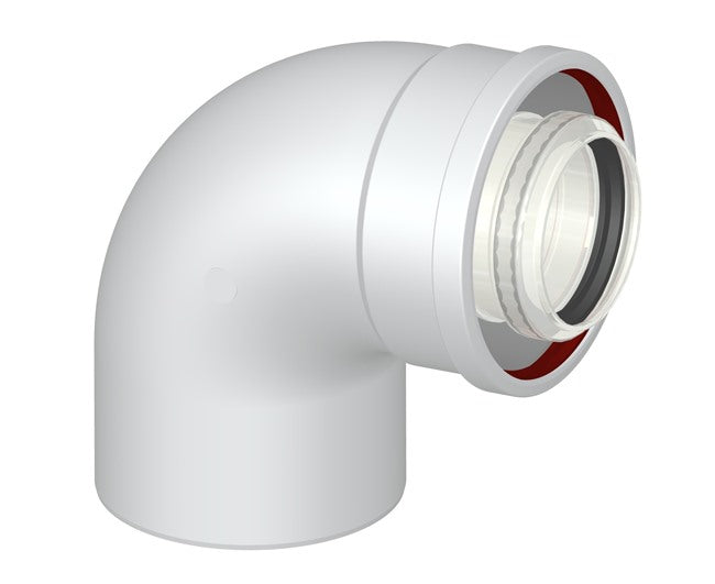 Startcurve Npe Coassial A 90 met witte inspectie Model 60/100 Code Kp393060100