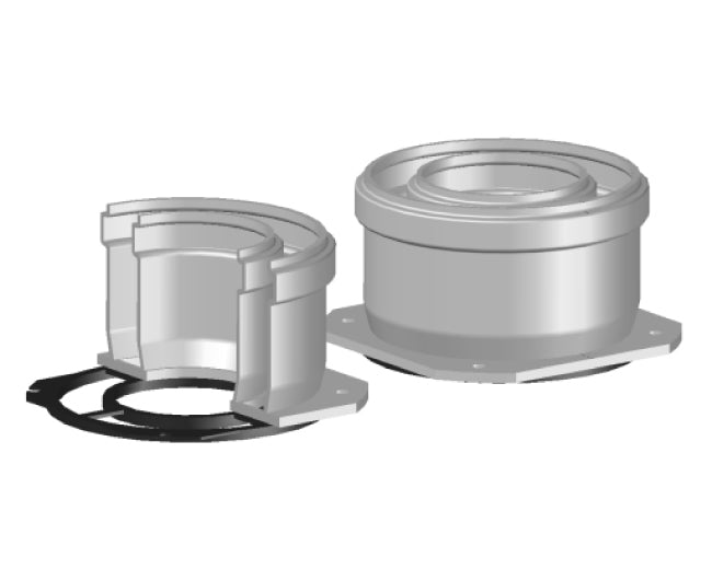 Verticale starter Npe coaxiaal met model 60/100 code Kp518060100