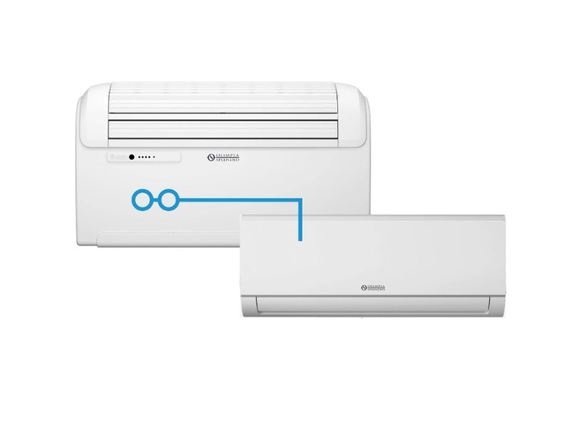 Olympia Splendid Dual Split Airconditioner UNICO TWIN 9000+9000 Twin Master 02138 + Twin Wall S1 01996 9+9 zonder buitenunit