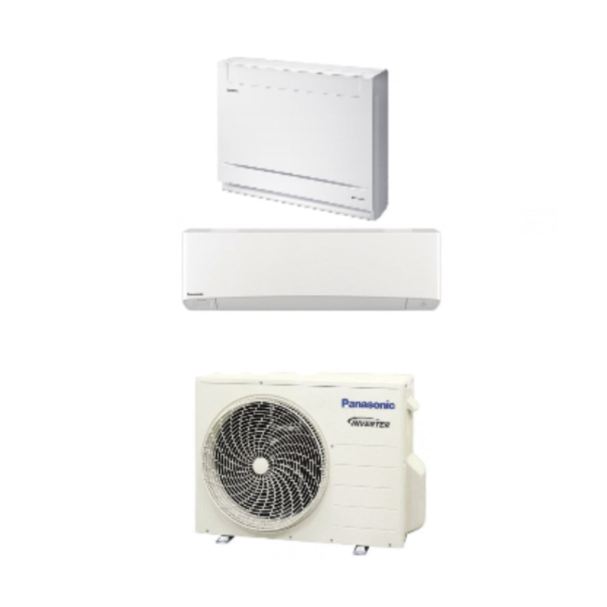 Airconditioner Panasonic Dual Split Inverter Serie Ethereum Wit 9000 Btu + Console 12000 Btu CS-Z35UFEAW met CU-2Z50TBE R-32
