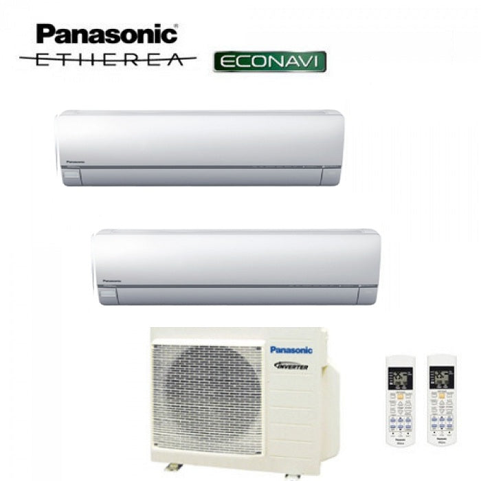 PANASONIC DUAL SPLIT OMVORMER ETHEREA WIT 12000+12000 met CU-2E18SBE