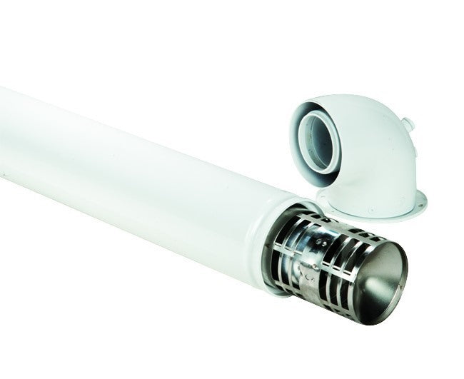 Kit Smoke Hydros met buis en coassiale curve model 60/100 Kitc141p code