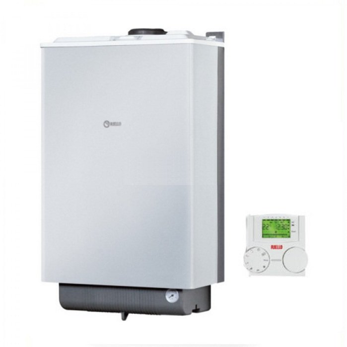 CALDAIA RIELLO RESIDENCE EXTERNA CONDENS 32 KI METANO COMPLETE CONDENSATIE VAN ROOKKIT -NIEUWE ERP ROOKKIT