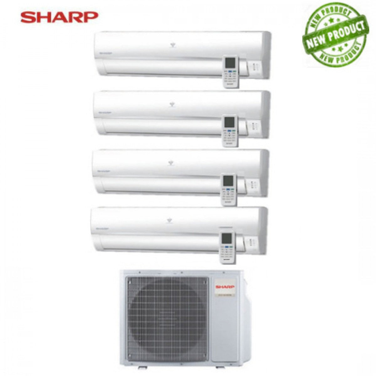 SHARP QUADRI SPLIT Airconditioner 9+9+12+12 UMR 9000+9000+12000+12000 MET AE-X4M28TR - NIEUW