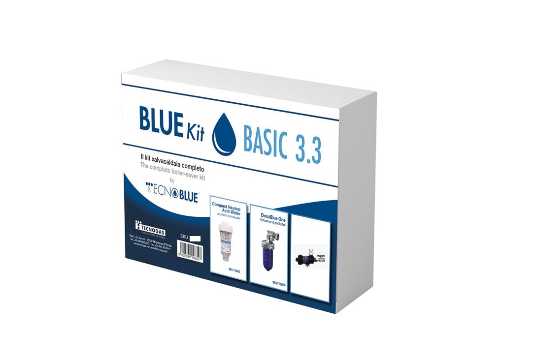 Kit Salvacaldaia Tecnogas Blue Kit Basic 3.3 Magnetische Filterverdediger + Polyfosfaatdoseerder + Condensatieneutralisator