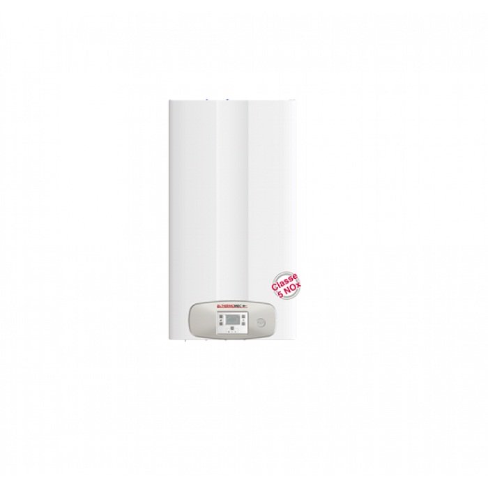 THERMOMEC CONDENSATIEKETEL MOD. LUCY 24 RD-MHP ST (digitaal) MET 24 KW VERMOGEN MET ROOKAFVOERSET Gesplitste rookkit