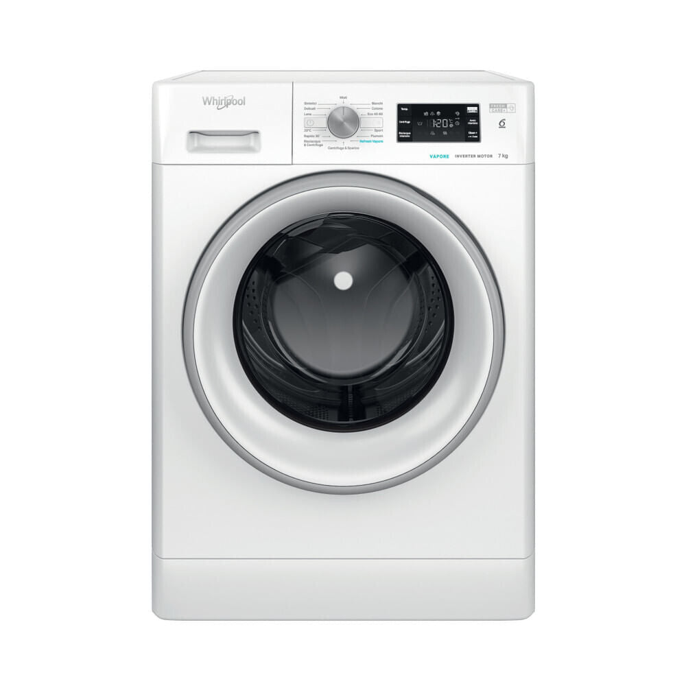 Frontale Whirlpool Whirlpool FFB 7258 SV IT 7 kg Klasse B (A84,5XL59,5xP57,5) 1151 Turn Inverter Technology 6° Sensus Refresh Vapor