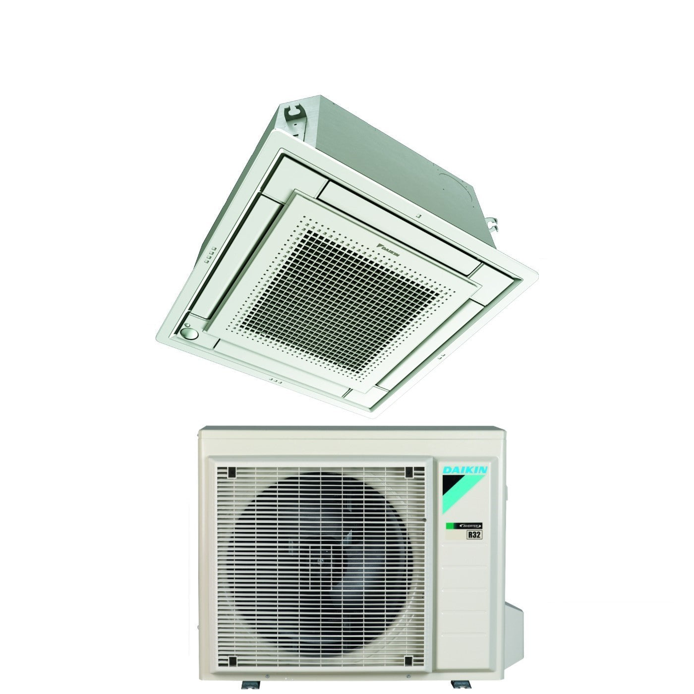 Daikin Fully Flat Cassette Airconditioner 18000 BTU FFA50A9 R-32 Wi-Fi Optioneel met wit rooster inbegrepen Klasse A+/A
