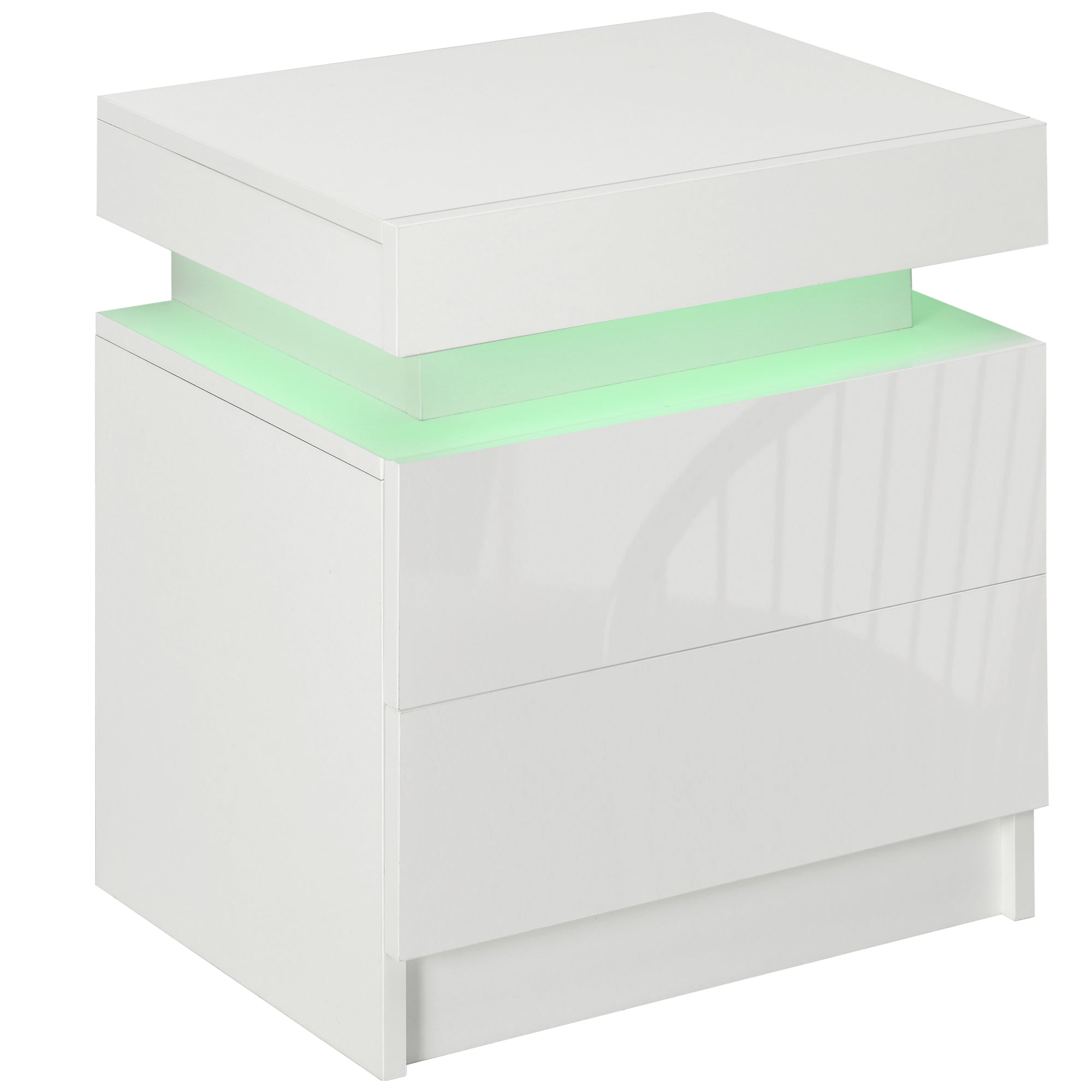 EasyComfort Comfortabel met RGB LED-licht en 2 boxen, 4 lichtstanden en 16 kleuren, 45x35x52cm, Wit