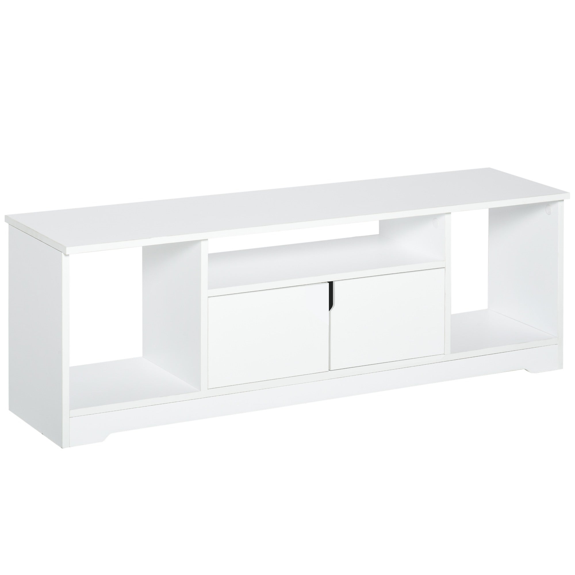 Easycomfort Mobiele TV-deur tot 42" met garderobekast en touwopening in hout, 120x30x41cm