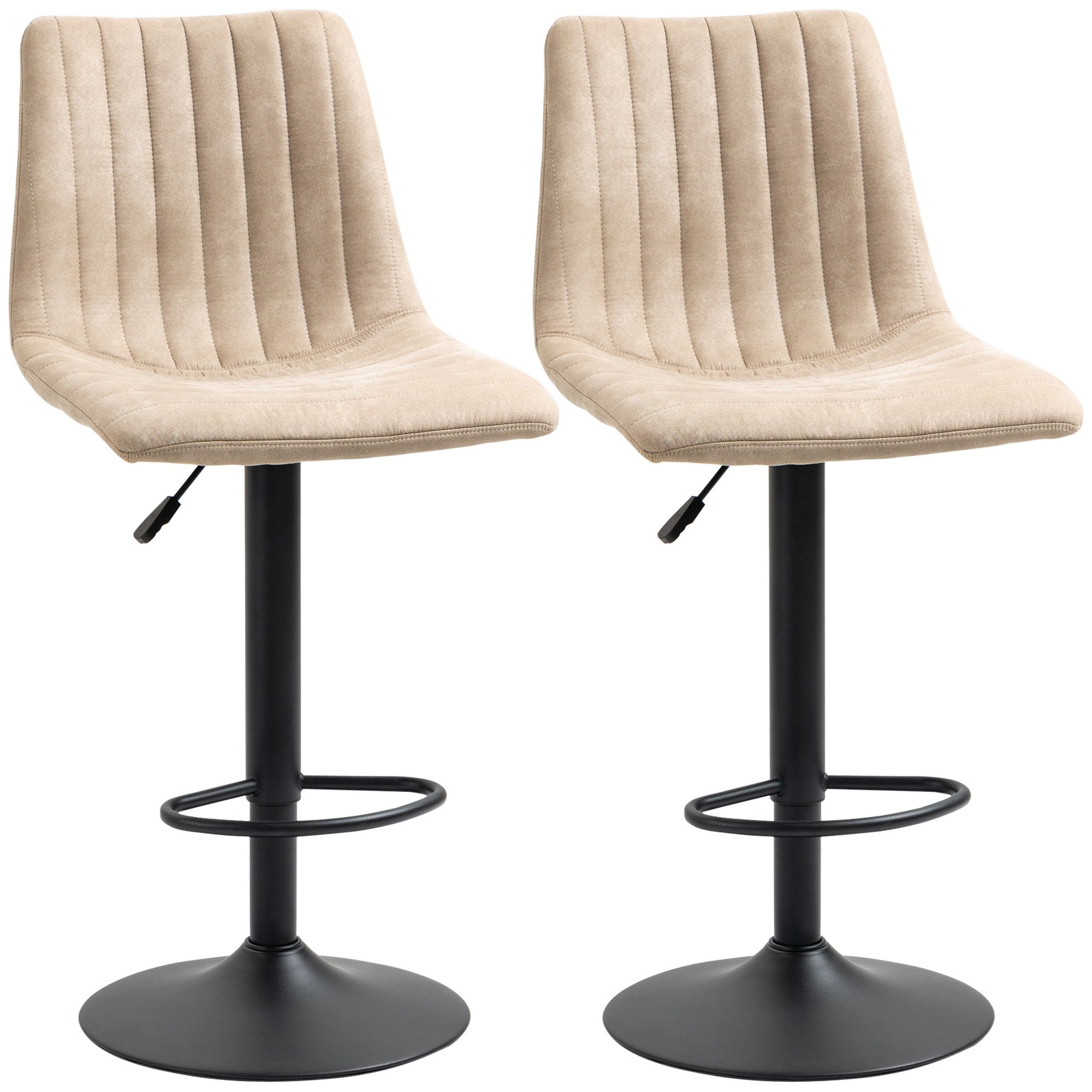 Easycomfort Bar Scratches Set 2 Stuks Verstelbare Hoogte, in Staal en Polyester, 47,5x57,5x95-116 cm, Bruin