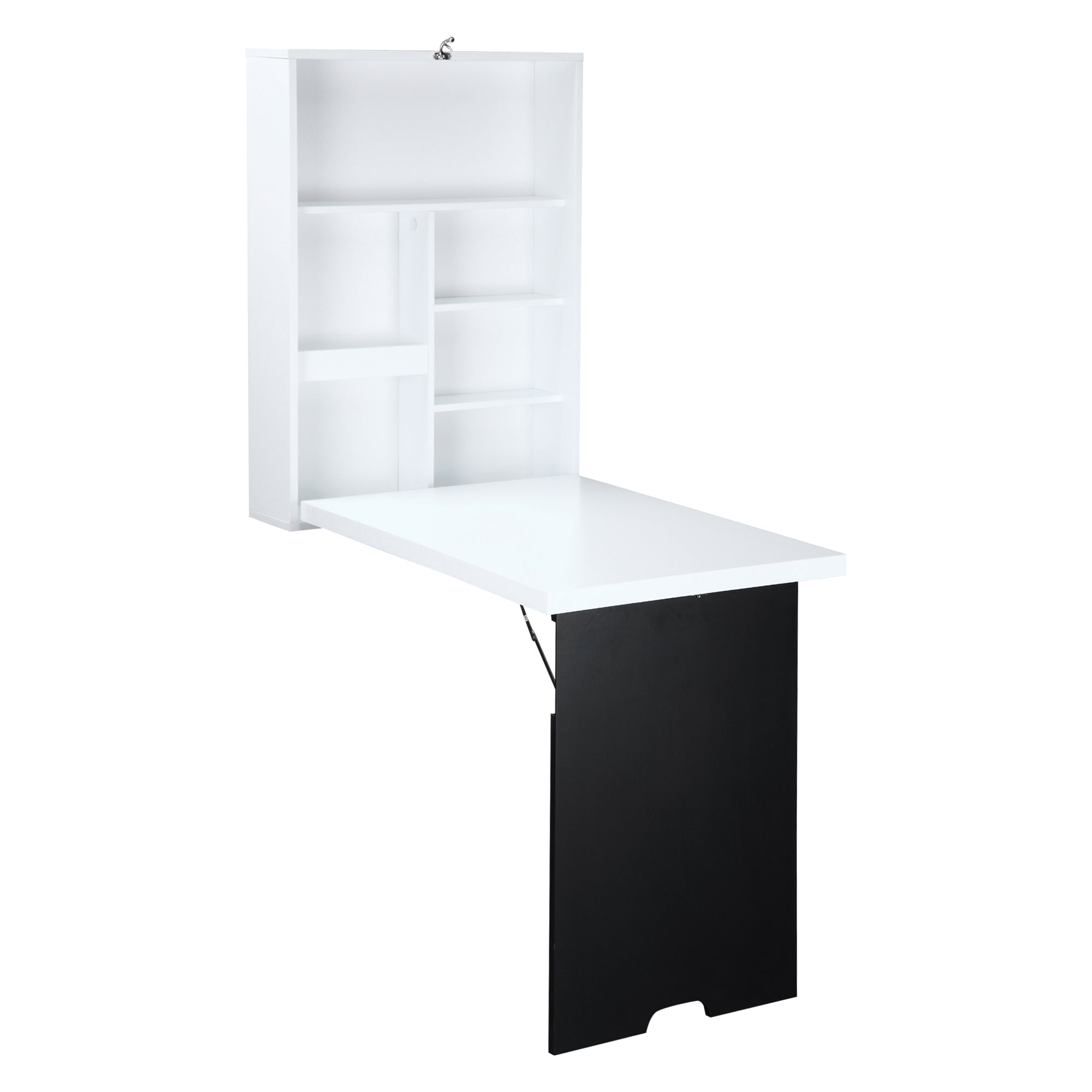 Easycomfort Wandpaneel Spaces, Scrivania, Eettafel met Kisten en Wasruimte (60x94,5x147cm)