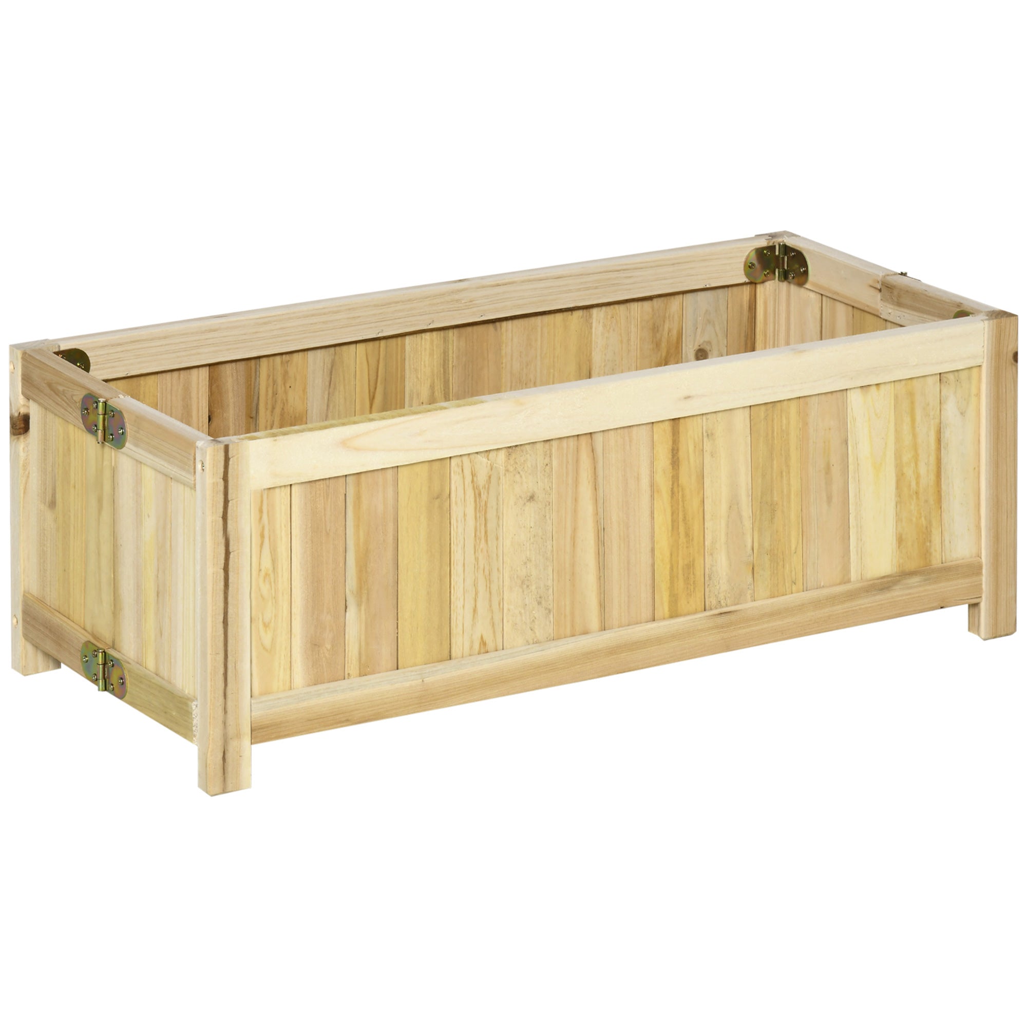 EASYCOMFORT Opvouwbare houten buitenplant met afwaterende voet, 70x30x25cm