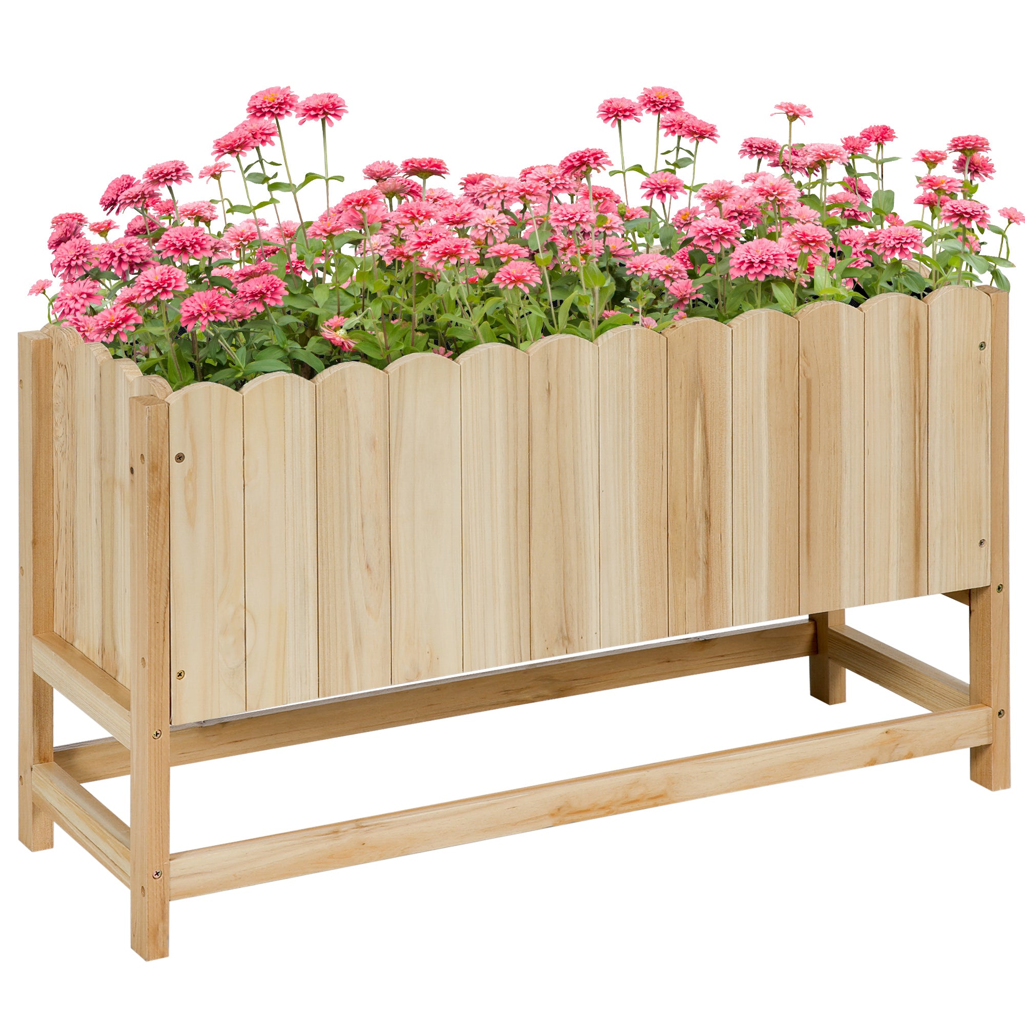 EASYCOMFORT Verticale Houten Buitenplant met Afwateringsgat en Binnenvoering, 86x30x50 cm