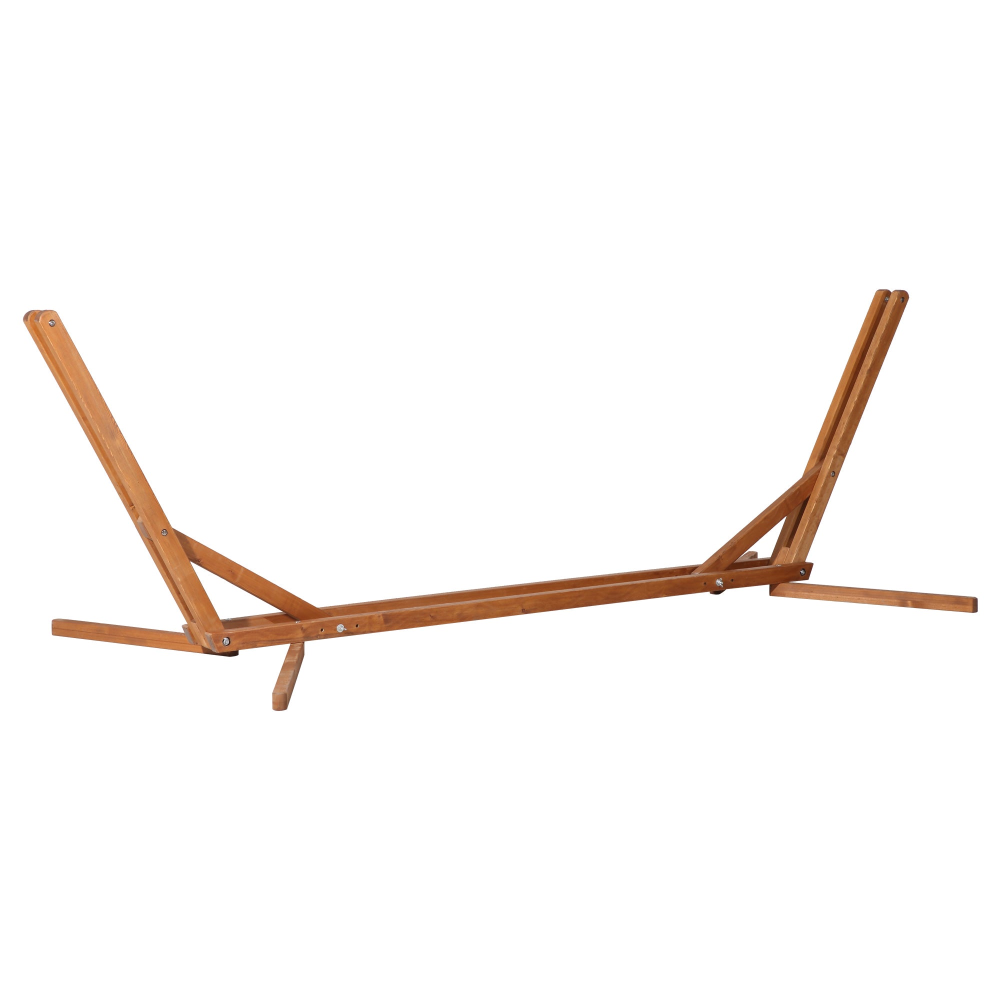 EASYCOMFORT Hangmatstandaard, verstelbaar op 3 niveaus, opvouwbaar en draagbaar, van hout, 388x120x89 cm