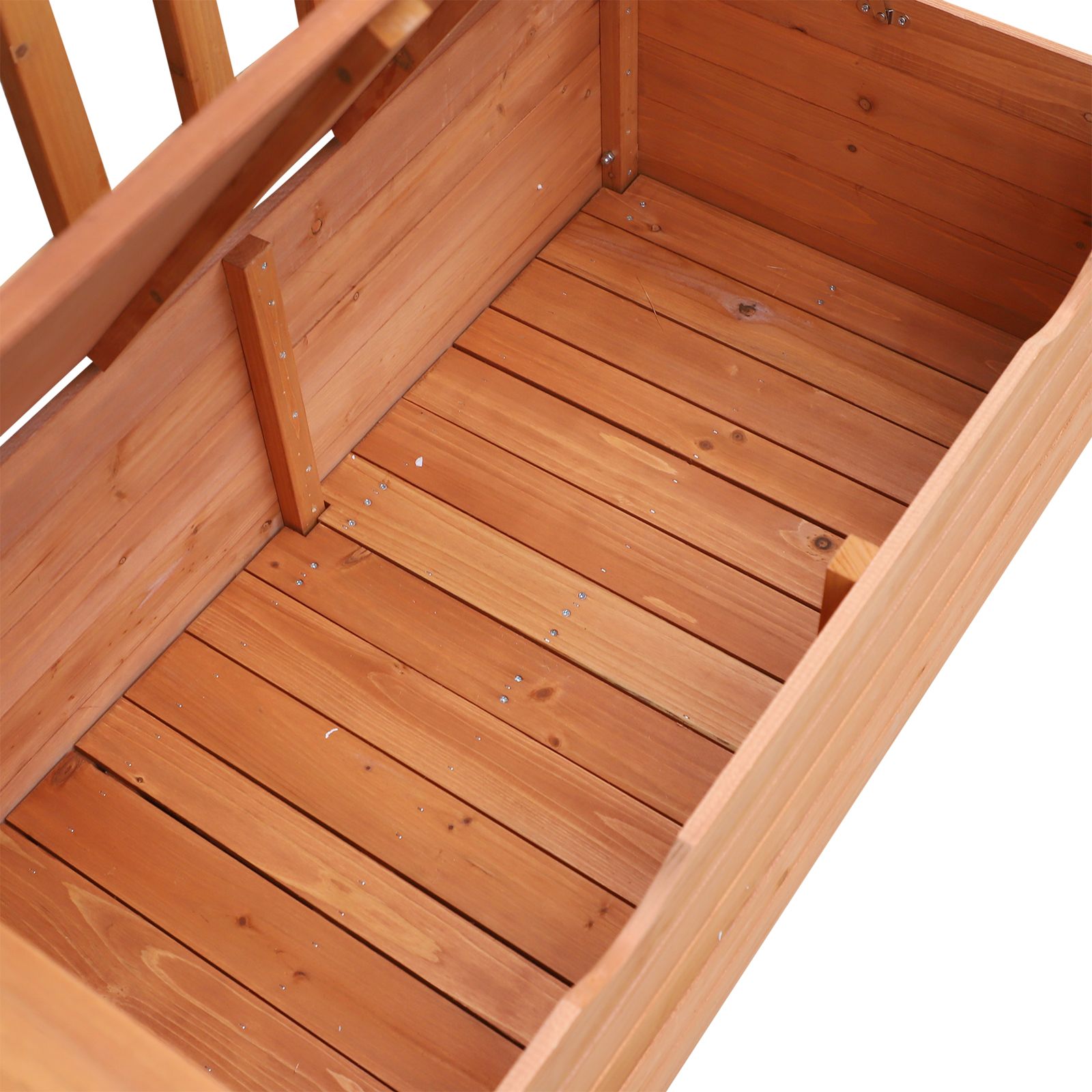 EASYCOMFORT 2-zits houten tuinbank met opbergvak, 112x58x84 cm