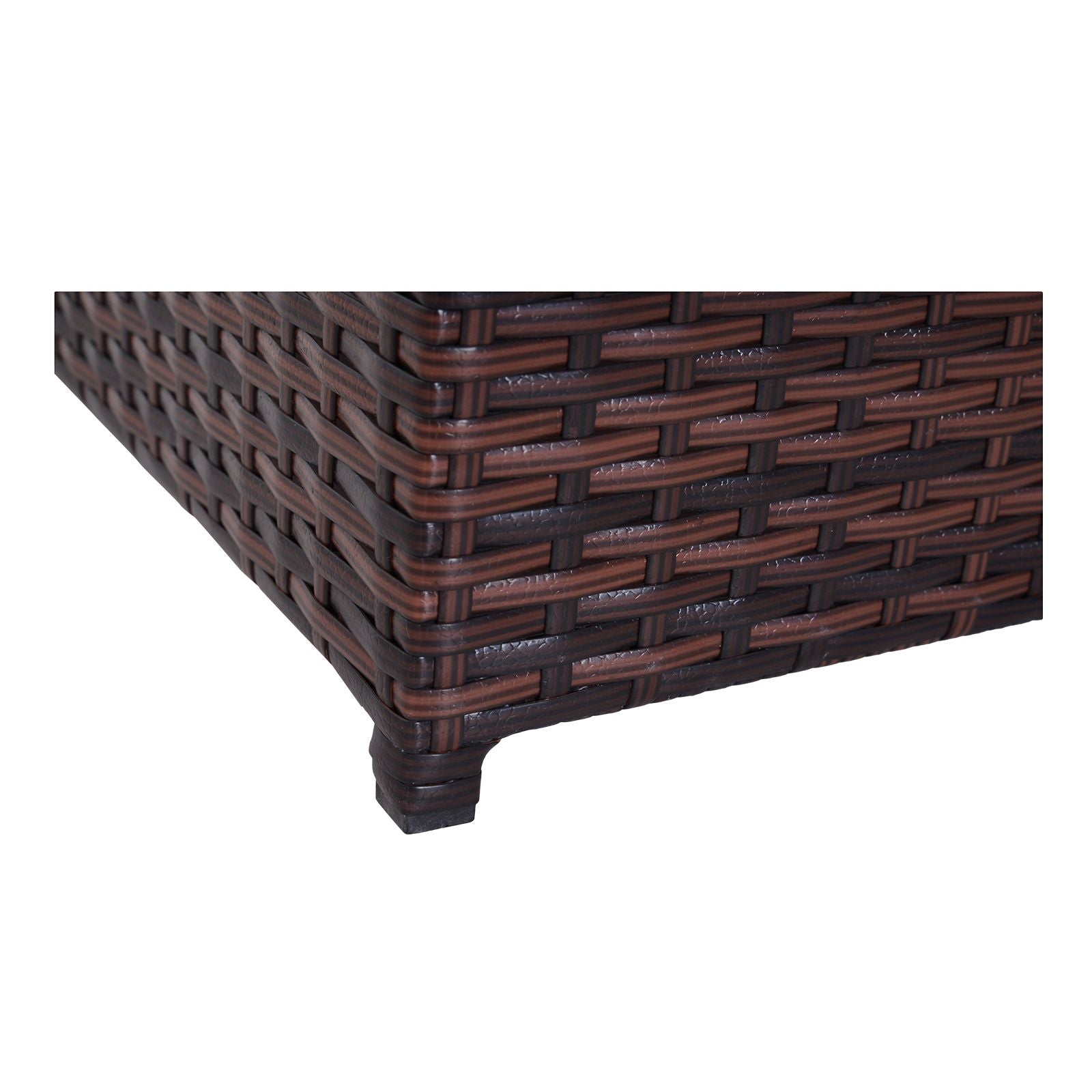 EASYCOMFORT Balkonmeubelset van PE-rotan, tuintafel met fauteuils en kussens, bruin