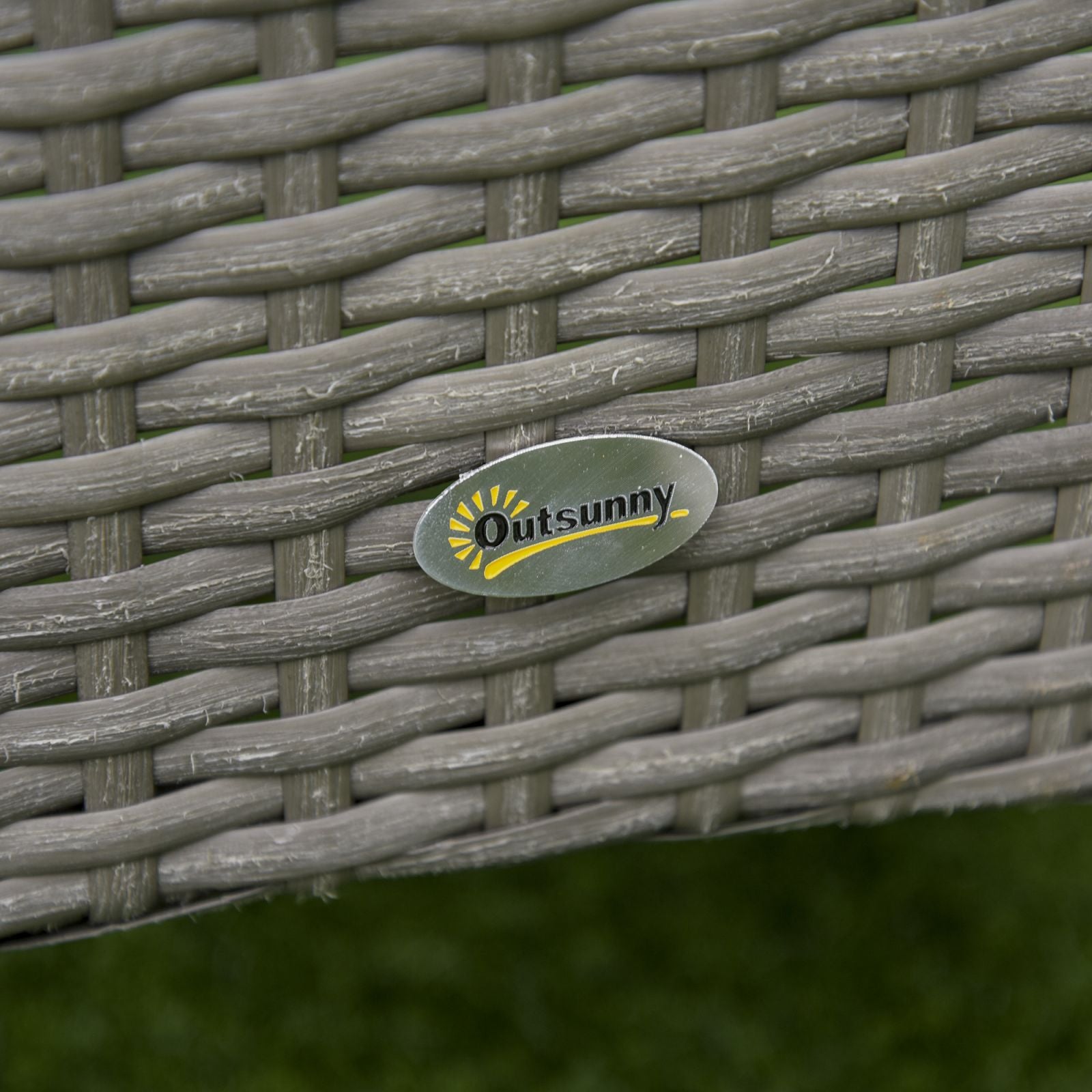 EASYCOMFORT Buitentafel en stoelenset in grijs PE-rotan