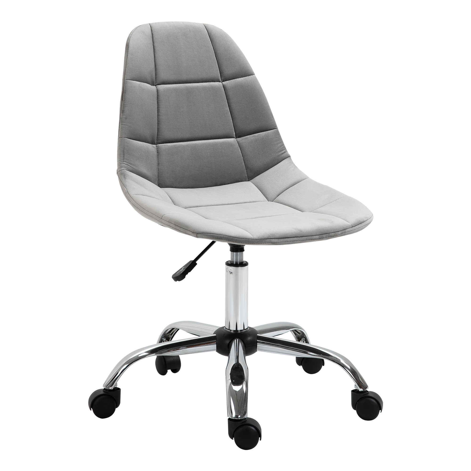 Easycomfort Schakelstoel, Ergonomisch en Verstelbaar Ontwerp Zonder Armbanden, Grijs, 59x59x81-91cm