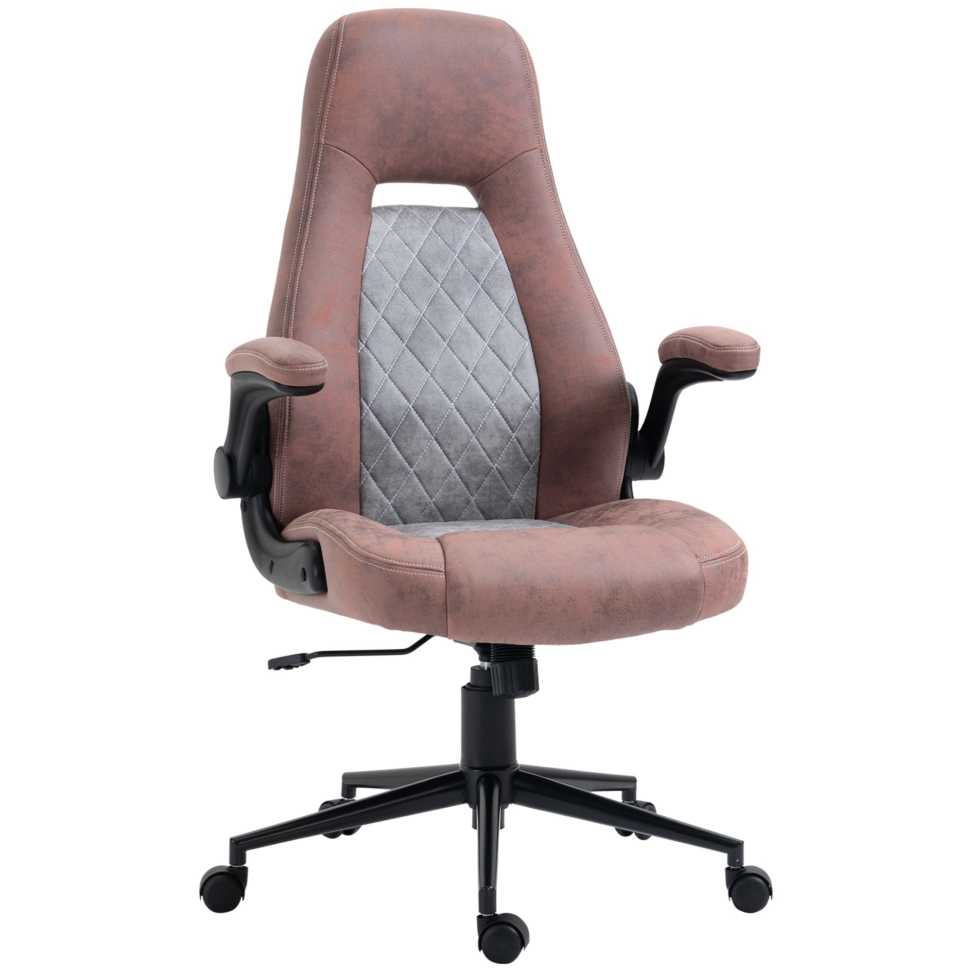 Easycomfort Ergonomische bureaustoel met verstelbare hoogte, betrouwbare armbanden en 5 wielen, 67x70x114-124 cm