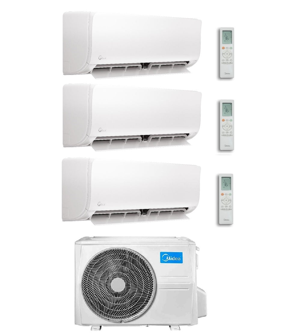 Airconditioner Midea Trial Split Inverter Serie XTREME PRO GREEN 9000+12000+12000 Btu met M3OA-27HFN8-Q 9+12+12 Geïntegreerde Wi-Fi