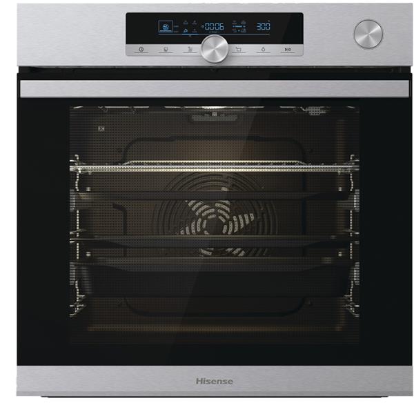 Hisense geventileerde elektrische oven BSA66334AX 77 liter A+ (A59,5xL59,5xP56,4) Schoon waterreinigingsgat XXL roestvrij staal