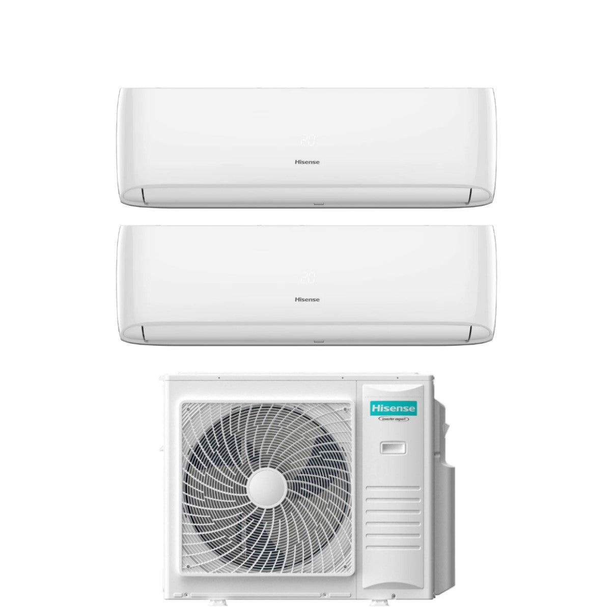 Hisense Dual Split Inverter Airconditioner HI-COMFORT 18+18 serie met 4AMW105U4RAA R-32 Geïntegreerde Wi-Fi 18000+18000 - Nieuw