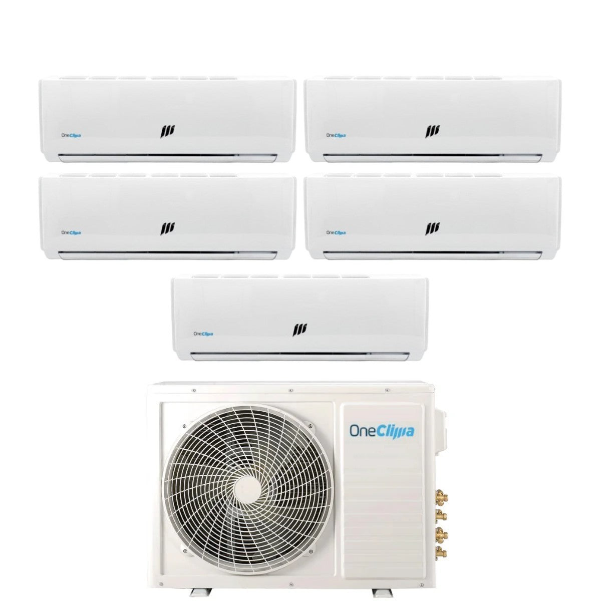 OneClima Penta Split Inverter Serie PRO 9+9+9+9+12 met MLT42x5/Y24 R-32 Wi-Fi Optioneel 9000+9000+9000+12000