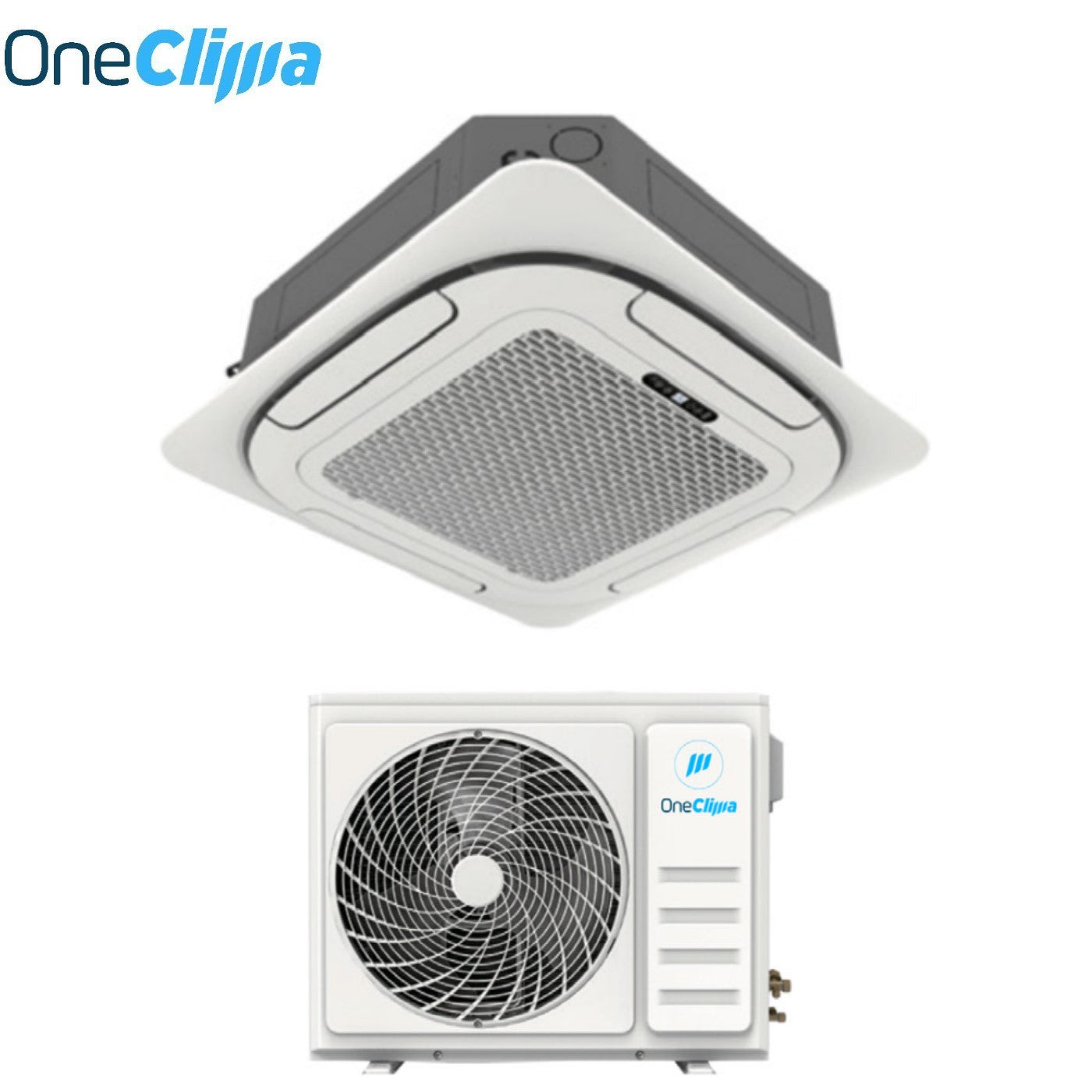 Airconditioner OneClima Inverter Cassetta 4 Vie 12000 Btu AIR-12 CST-M R-32 Wi-Fi Optioneel Grid Inbegrepen en Serie Telecommunicatie