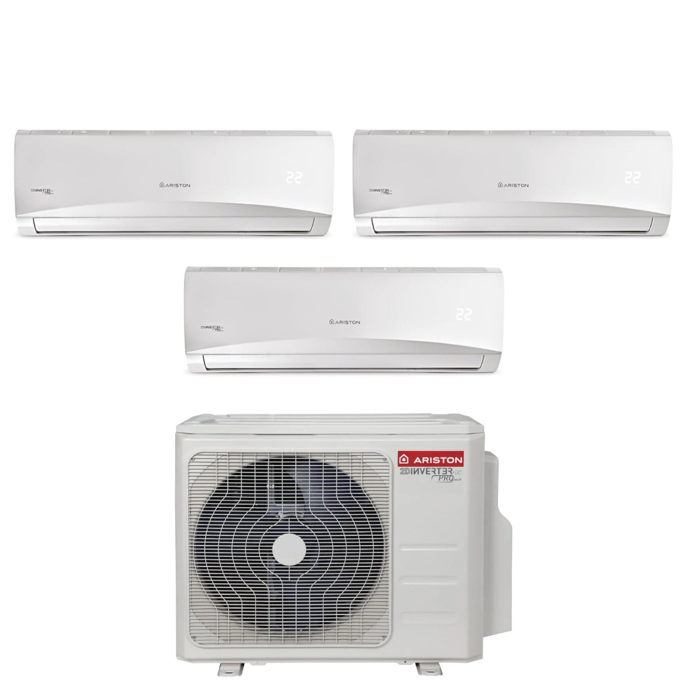 Airconditioner Ariston Trial Split Inverter Serie PRIOS 9+9+9 met TRIAL 80 XD0C-O R-32 Wi-Fi Optioneel 9000+9000