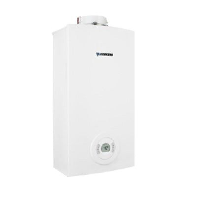 JUNKERS HYDROCOMPACT INDOOR 18 liter gasketel model WTD 18 AM en methaan, compleet met rookgasafvoer