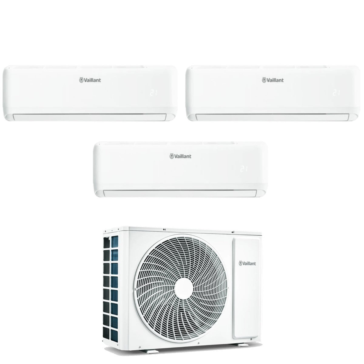 Airconditioner Vaillant Trial Split Inverter Serie CLIMAVAIR PRO 7+7+12 met VAM1-070A3NO R-32 Wi-Fi Geïntegreerd 7000+7000+12000