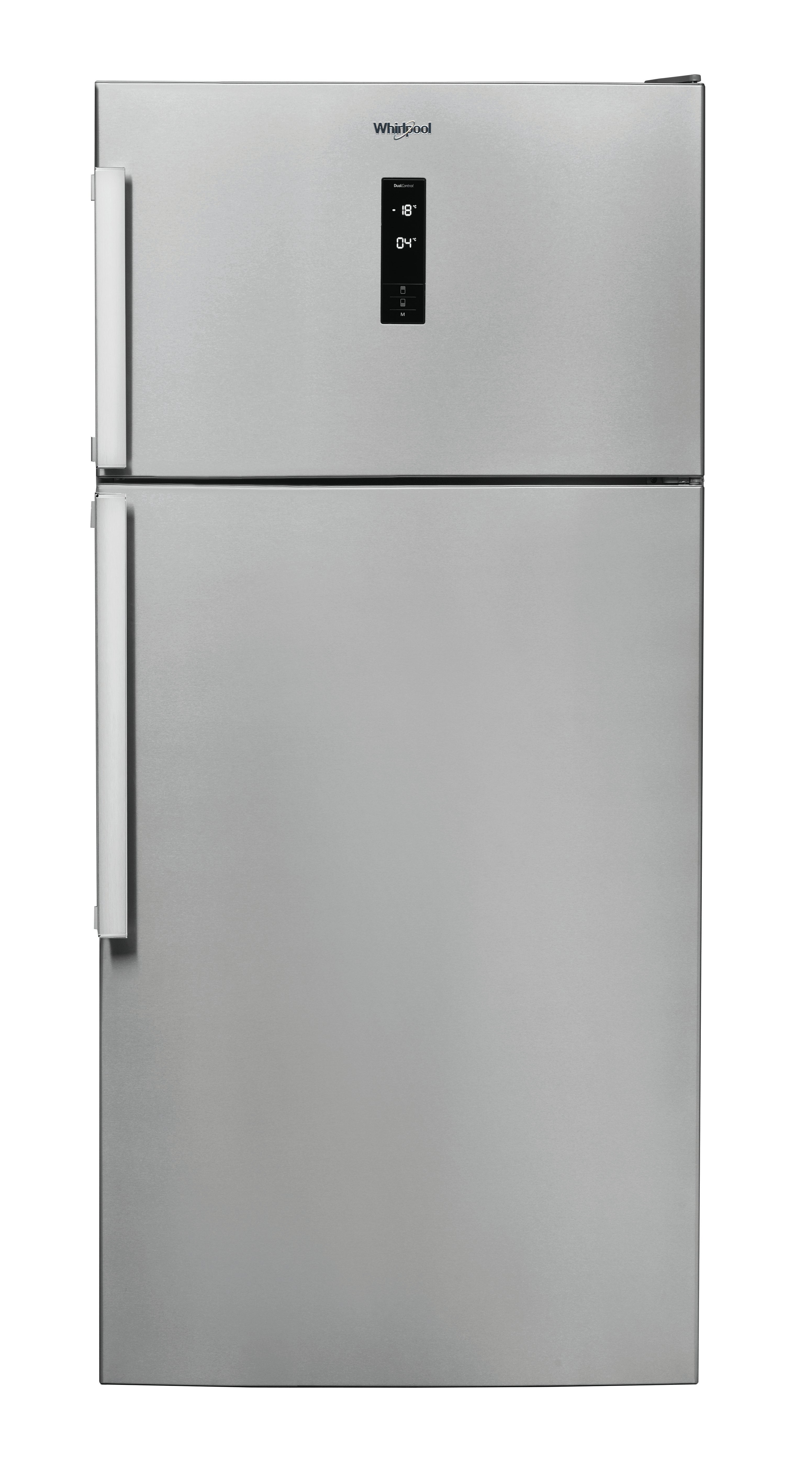 Koelkast met dubbele deur Whirlpool W84TE 72 x 2587 liter (A186 x L84 x P75) Klasse E No Frost Freshbox roestvrij staal 0° omkeerbare deur