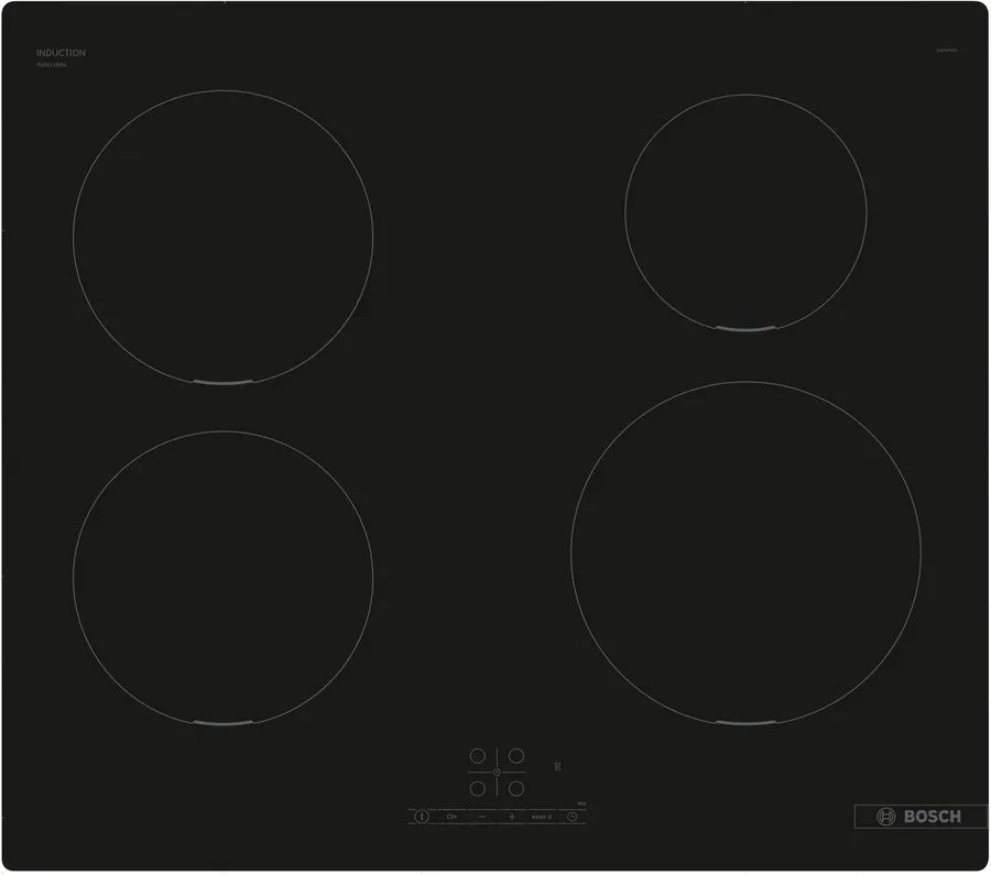 Bosch PUE611BB5J 4 Vuurwerk (L59,2xP52,2) Zwart Keramisch Glas