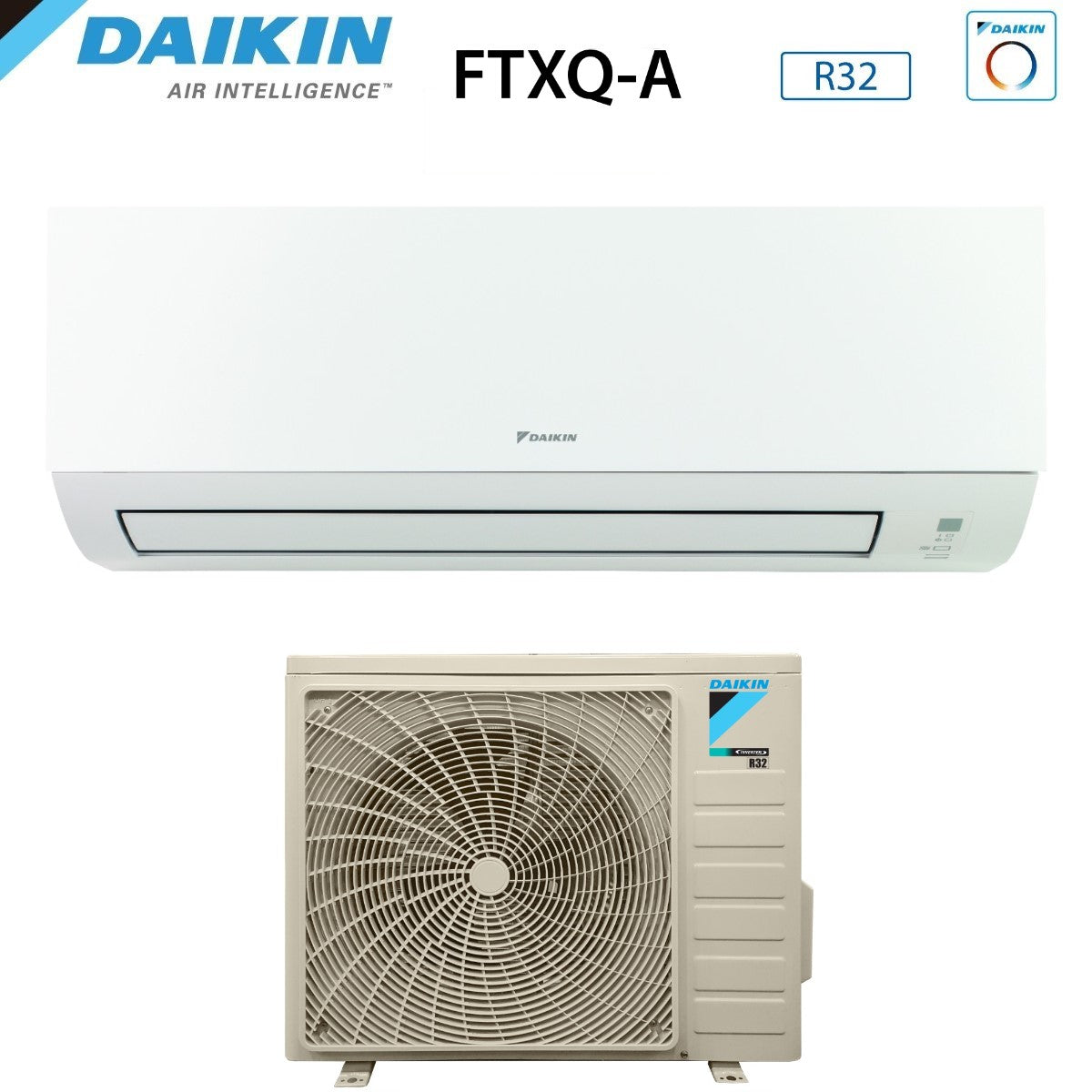 Airconditioner Daikin Bluevolution Inverter 12000 Btu FTXQ35A + RXQ35A R-32 Wi-Fi Optioneel A++/A+