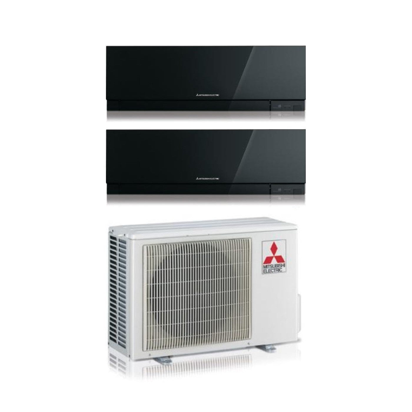 Dual Split Mitsubishi Electric Kirigamine Zen Zwart MSZ-EF 7+9 met MXZ-2F42VF Wi-Fi geïntegreerd