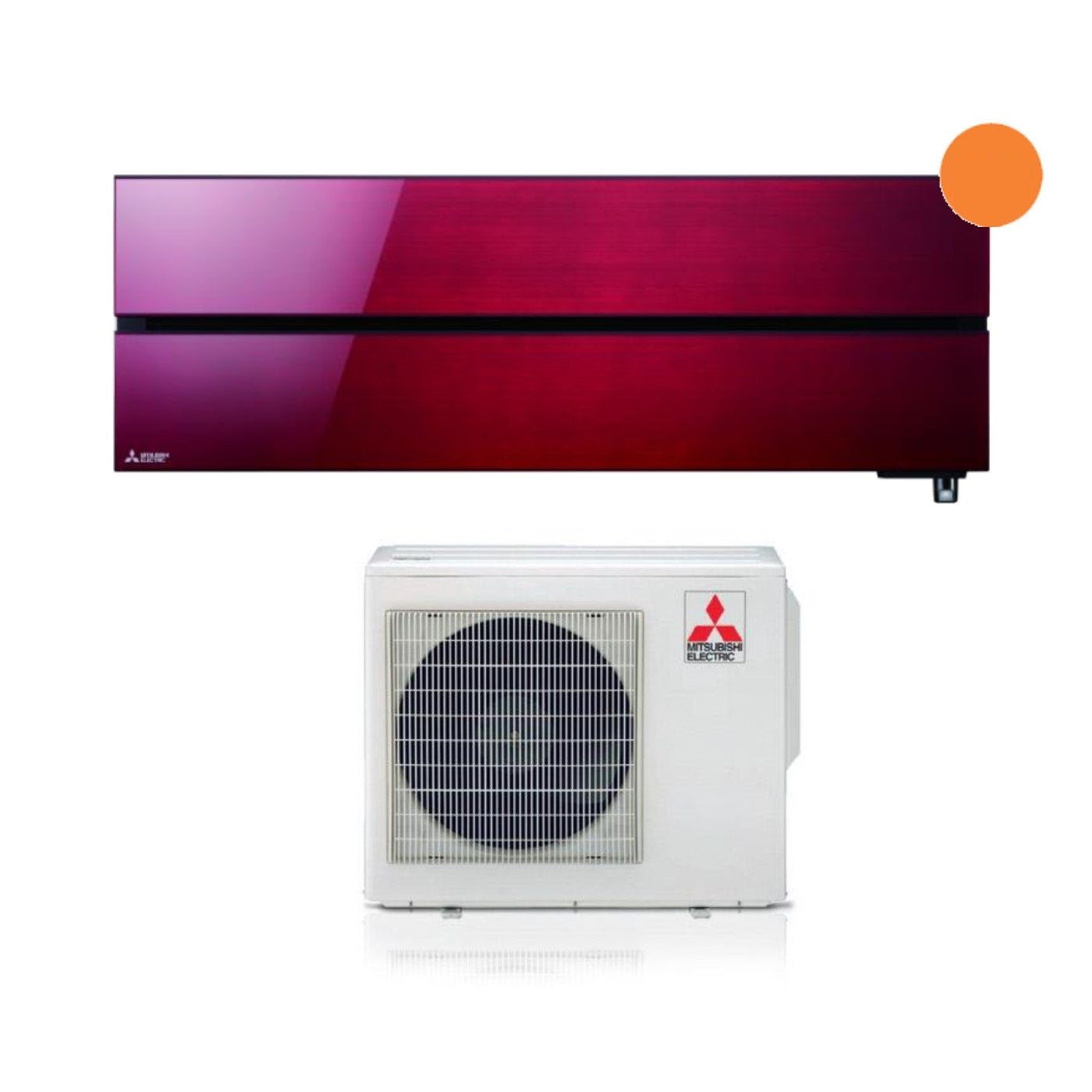 Mitsubishi Electric Inverter Airconditioner Kirigamine Style Series 18000 Btu MSZ-LN50VGR Robijnrood R-32 Geïntegreerde Wi-Fi Klasse A+++ Rood